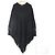 Autre Marque Poncho de punto crochet con flecos COLUMN Negro