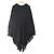 Autre Marque Poncho de punto crochet con flecos COLUMN Negro - vista 2