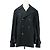 Autre Marque Comme des Garcons Abrigo Pea Coat de lana de doble manga Negro