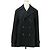 Autre Marque Comme des Garcons Abrigo Pea Coat de lana de doble manga Negro - vista 11