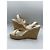 Sandali wedge espadrilles in pelle Monogram Empreinte Louis Vuitton Ivory Donna EU 40 con dust bag Bianco Beige - vista 8