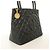 Borsa Tote Chanel in pelle di vitello grana nera Nero - vista 2