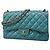 Borsa a tracolla Chanel in pelle d'agnello blu