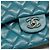 Borsa a tracolla Chanel in pelle d'agnello blu - vista 12