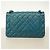 Borsa a tracolla Chanel in pelle d'agnello blu - vista 13