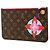 Pouch Louis Vuitton Brown Monogram Patches Neverfull MM Marrone - vista 2