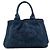 Borsa Tote Prada in Denim Blu Canapa Logo