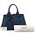 Borsa Tote Prada in Denim Blu Canapa Logo - vista 7