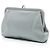 Clutch Chanel in vitello metallizzato argento con chiusura kiss lock - vista 2