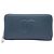 Cartera larga con cremallera Chanel Blue CC Caviar Azul