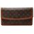 Louis Vuitton Brown Monogram Pochette Dame GM Marrone