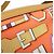 Hermès Hermes CARRE EN BOUCLES Sursoy To Go Handbag Pouch Arancione - vista 4