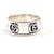 Anello largo Double G GUCCI Argento - vista 2