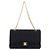 Borsa a tracolla Chanel 01600 in tela nera Nero