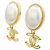 Orecchini a clip Chanel Gold and White Bianco D'oro - vista 2