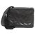 Borsa a tracolla Chanel in pelle d'agnello nera Nero