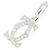 Charm Cartier 2C in oro bianco 18K e diamante