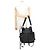 Fendi FF Jacquard Leder-Rucksack mit Kordzug Schwarz - Ansicht 4