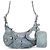 Borsa a spalla Balenciaga Le Cagole XS in denim distressed Blu