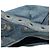 Borsa a spalla Balenciaga Le Cagole XS in denim distressed Blu - vista 12