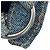 Borsa a spalla Balenciaga Le Cagole XS in denim distressed Blu - vista 14