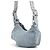 Borsa a spalla Balenciaga Le Cagole XS in denim distressed Blu - vista 2