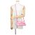 Borsa a tracolla Balenciaga XX Small Flap in pelle goffrata rosa - vista 5