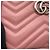Borsa a tracolla mini con catena Gucci GG Marmont Rosa - vista 7