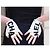 Fingerlose Handschuhe Chanel Schwarz Weiß - Ansicht 8