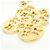 Charm per borsa Louis Vuitton Portachiavi Ivy D'oro - vista 2