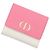 Cartera tri-fold Christian Dior Rosa Blanco