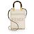 Fendi Leather Sunshine Mini Shopper Tote Weiß