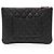 Gabrielle Pouch classica Chanel in pelle Caviar con zip Nero - vista 3