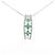 Autre Marque Collana in PT900 con smeraldo e diamante Verde