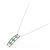 Autre Marque Collana in PT900 con smeraldo e diamante Verde - vista 2