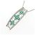 Autre Marque Collana in PT900 con smeraldo e diamante Verde - vista 3