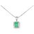 Autre Marque Collana in Pt900/Pt850 con smeraldo e diamante Verde