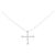 Autre Marque Collana Croce Au750 Diamante Rosa Argento