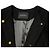 Autre Marque Abrigo de lana sin cuello green label relaxing Negro - vista 3