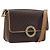 Céline Celine Vintage Macadam Circle Logo Canvas and Leather Marrone