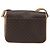 Céline Celine Vintage Macadam Circle Logo Canvas and Leather Marrone - vista 2