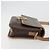 Céline Celine Vintage Macadam Circle Logo Canvas and Leather Marrone - vista 3