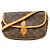 Borsa a tracolla Louis Vuitton Monogram Gibeciere PM Marrone
