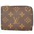 Louis Vuitton Monogram Portefeuille Noir Compact Wallet Marrone