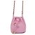 Borsa a tracolla con catena Chanel in vitello granulato rosa