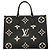 Borsa Tote Louis Vuitton Monogram Empreinte Bicolor OnTheGo MM Nero Beige