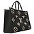 Borsa Tote Louis Vuitton Monogram Empreinte Bicolor OnTheGo MM Nero Beige - vista 2