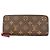 Louis Vuitton Monogram Portefeuille Clemence Long Wallet Marrone Fuschia