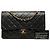 Borsa a tracolla Chanel Matelassé Black Double Flap Nero - vista 12