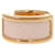 Hermès Hermes Olympe PM Ear Cuff en cuir plaqué or blanc Doré  - vue 3